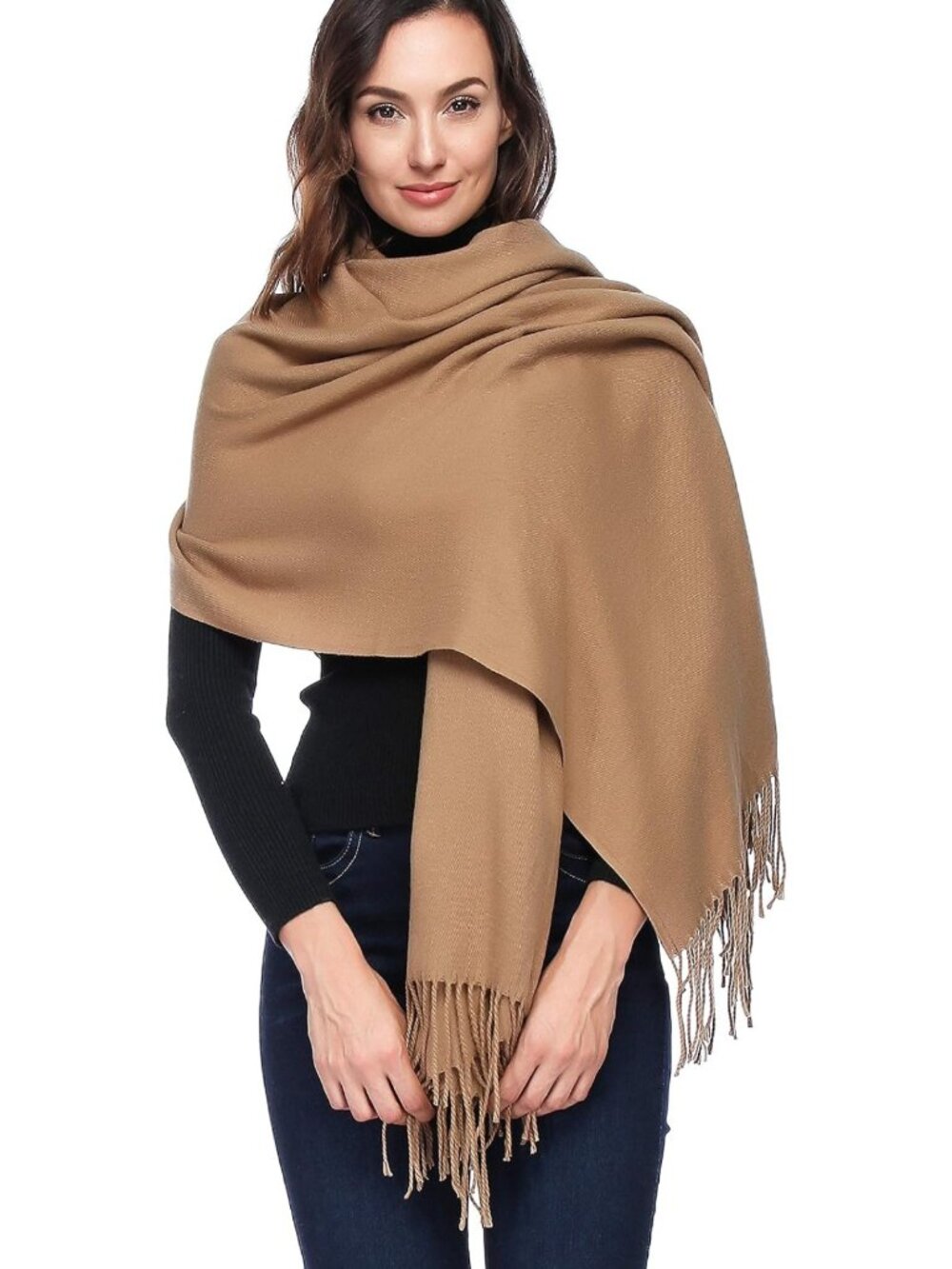 Cozy Extra Large Pashmina Shawl Wrap - Soft Wool Winter Scarf for Women